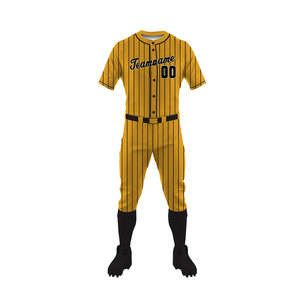 Uniforme de Béisbol Corto de Buena Calidad y Nuevo Diseño, 100% Poliéster, Antibacteriano, Transpirable, de Secado Rápido, Tallas Personalizables, Logotipo Personalizado - Product Image 1