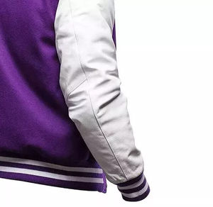 เสื้อแจ็คเก็ตเบสบอลวินเทจสไตล์วิทยาลัยสำหรับผู้ชาย แบบชิคาโกบูลส์ คอตั้ง ปักโลโก้ด้านหน้า ผ้าฝ้าย 100% เสื้อคลุมสำหรับฤดูหนาว - Product Image 4