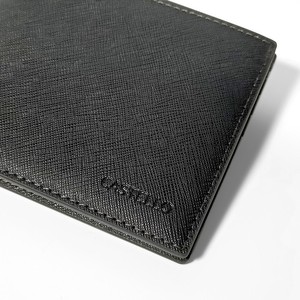 High Quality Men's Bi-fold Billfold ID Card <b>Wallet</b> Passcase Castello Genuine Leather Embossed Logo Navy Green Grey Open - Product Image 3