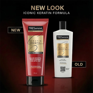 Acondicionador anti-frizz con keratina, proteína y aceite de argán, control de frizz por 72 horas, cabello suave y brillante, reparación de daños, 190 ml, nutritivo con argán - Product Image 3