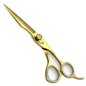 Tijeras de Corte de Pelo Profesionales KOUNAIN de 7.0'' para Diestros, Rectas y Afiladas, Mango de Acero Inoxidable, Color Dorado Plasma - Product Image 1