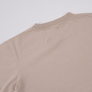 Camiseta de manga corta de punto vintage para hombre, diseño liso con logo frontal, mezcla de poliéster/algodón, cuello redondo, secado rápido - Product Image 4