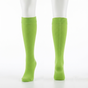 <b>Women</b> Scrub <b>Socks</b> 200 GSM Combed Cotton Blend Green Custom Embroidery Jacquard Printed Logo Knee High <b>Compression</b> Men <b>Sock</b> - Product Image 2