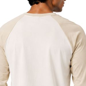 <b>White</b> And Raglan Long Sleeve T Shirt Men Premium Cotton Crew Neck Graphic Casual Baseball Tee Custom OEM Streetwear Apparel - Product Image 5