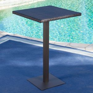 Tavolo da Bar Quadrato 26 Pollici in Rattan, Tavolo Unico ed Elegante per il Tuo Spazio - Product Image 3