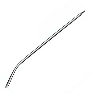 Aiguille de Redon 19,5 cm (7-3/4 pouces) 12 Charr, légèrement courbée, à pointe de couteau, extrémité filetée, pour drainage chirurgical, instrument médical - Product Image 6