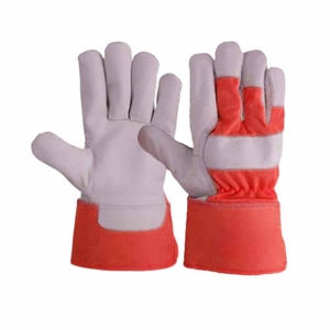 Gants de travail en cuir de vachette grainé de haute qualité, fluorescents, résistants à l'abrasion, durables, gants de rigueur canadiens - Product Image 4