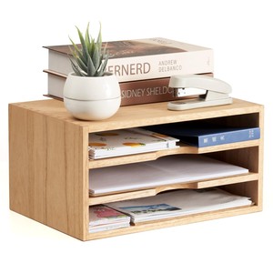 Bamboo Wood wooden <b>bookends</b> and desk organizers OEM Custom Wholesale | Aqdus Saleem India - Product Image 1