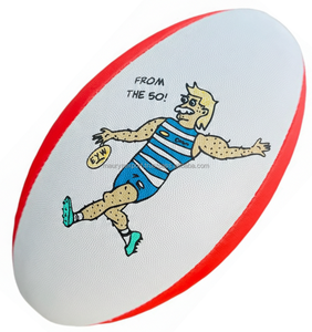 Different Color Machine Stitch Custom Printed Mini Rugby Ball / 21 Cms Rugby Ball - Product Image 4