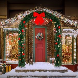 Arco de Navidad de PVC Verde de 240*40*265cm con Adornos para Decoración de Arcos en Fiestas y Bodas - Product Image 3