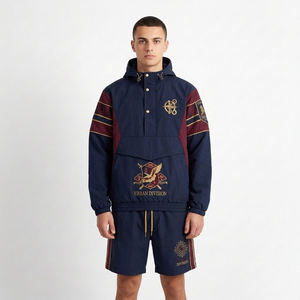 2026 Men's <b>Jacket</b> with Custom Embroidered Logo, Short Breathable 100% Nylon Shorts with Collar and Hood, <b>Winter</b> Wear 2026 - Product Image 5