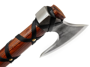 Ragnar Nouvelle Hache Viking, Modèle Nordic Viking Axe, Qualité Supérieure, Fabriquée à la Main, en Acier à Haute Teneur en Carbone et Bois de Frêne, Hachette de Bâtisseur, Tête d'Hache - Product Image 2