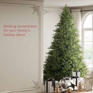Albero di Natale Artificiale Pre-Illuminato da 210 cm con Supporto Pieghevole per Decorazioni Natalizie Casa e Ufficio - Product Image 4