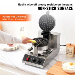 Commercial 1300W Non-Stick <b>Waffle</b> <b>Maker</b> 1 Piece Per Batch Iron Baker Machine with Temperature Range 122 572 F/ 50 300 C - Product Image 3