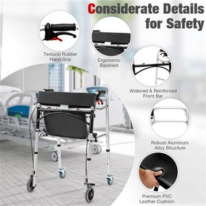 Deambulatore con Ruote e Freni Comodo per Terapia Riabilitativa - Product Image 6