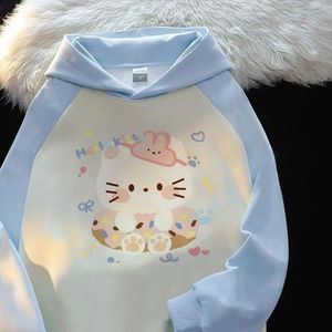 Sweat-shirt à capuche japonais pour femmes, mignon, décontracté, à manches longues, à la mode, pour le printemps et l'automne - Product Image 1