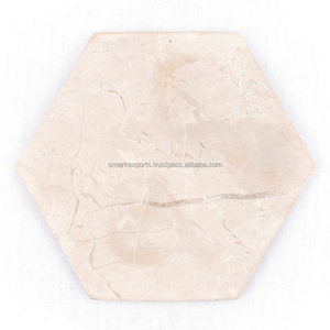 Posavasos de Mármol de Piedra Natural, Forma Redonda Clásica, Ecológicos para Protección de Vasos, Decoración de Mesa e Interior - Product Image 5