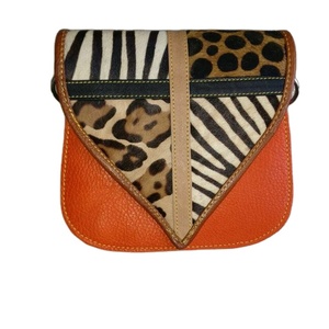 Sac à main en cuir de style bohème occidental Designs multicolores Fourre-tout simple Boho avec franges en cuir souple Portefeuille de style mixte - Product Image 3