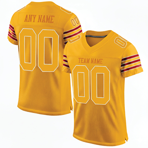 Custom Sublimation Black Football Jersey Yellow Trim V Neck Breathable Mesh Fabric Personalized Team Name Number - Product Image 4