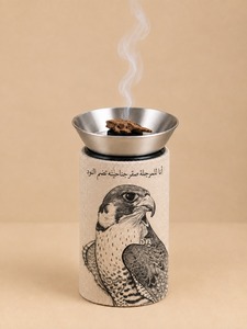 Brûleur d'encens arabe de luxe Falcon, brûleur de Bakhoor en acier inoxydable, brûleur d'Oud décoratif, support de parfum d'ambiance arabe pour la maison - Product Image 1
