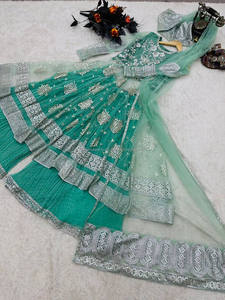 Costume Salwar Kameez en velours brodé lourd et nouvelle collection Dupatta exportateur et fournisseur indien pour les mariages - Product Image 5