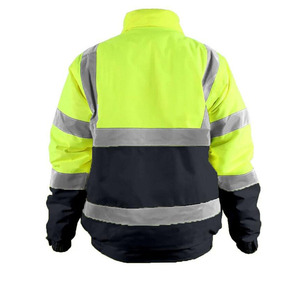Chaqueta de Seguridad Reflectante de Alta Visibilidad Amarilla, Impermeable y Transpirable, con Gorro, para Trabajo, Precio al por Mayor - Product Image 2