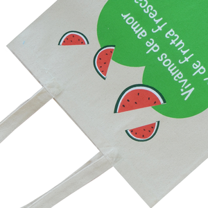 กระเป๋าผ้าแคนวาสแบบกำหนดเองพร้อมโลโก้พิมพ์ กระเป๋าหิ้วชายหาดขนาดเล็กแบบใช้ซ้ำได้ เป็นมิตรกับสิ่งแวดล้อม - Product Image 3