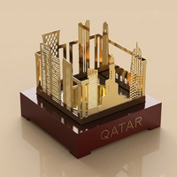 Brûleur à encens Mubkhar Bakhoor Skyline du Moyen-Orient, personnalisé, brûleur à encens arabe, décoration d'intérieur, cadeau islamique, brûleur de luxe, vente chaude