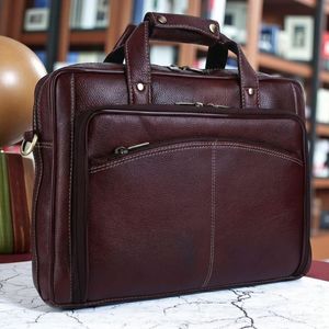 Bolsos y estuches para portátiles de cuero genuino, resistentes al agua, con diseños duraderos, para uso en la oficina, ligeros y personalizables. - Product Image 6