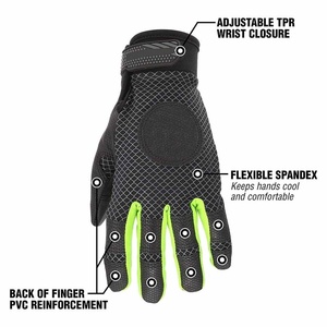 Guantes Mecánicos de Poliuretano de Alta Destreza y Ajuste Flexible, Refuerzo de PVC en la Parte Posterior de los Dedos, Durabilidad, Seguridad para las Manos, Guantes de Trabajo - Product Image 4