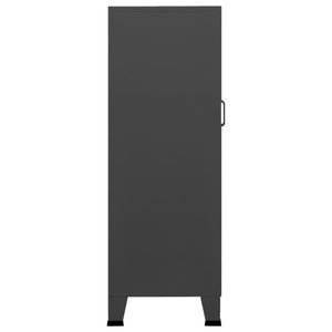 Coffre de rangement industriel anthracite 27.6 "x 15.7" x 45.3 "Armoires de salon en métal - Product Image 4