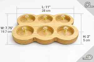 Wood Spice <b>Box</b> Organizer Compartments With Glass Lids Dust Resistant <b>Herb</b> Storage Container Kitchen Tool kitchen spice organizer - Product Image 2