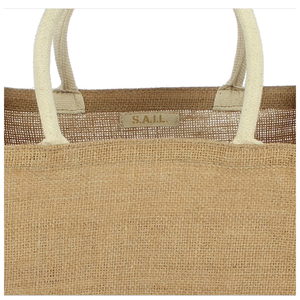 Sacs fourre-tout promotionnels en jute en gros avec fermeture éclair, style tendance, imprimés en vrac, couleurs et motifs magnifiques, fabriqués au Bangladesh - Product Image 3