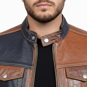 New Design <b>Men</b> <b>Leather</b> <b>Jacket</b> Customized Color <b>Men</b> <b>Leather</b> <b>Jacket</b> Streetwear <b>Men</b> <b>Leather</b> <b>Jacket</b> Winter <b>Jacket</b> <b>Men</b> - Product Image 3