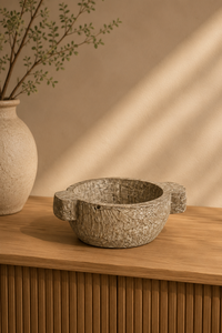 Bol à manger tribal vintage en bois, fait main, ancien bol décoratif pour console, buffet, table basse, décoration de ferme, maison, salle de bain - Product Image 3