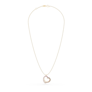 Collar con Colgante de Corazón, Plata 925, Chapado en Oro de 18K, Cristal y Diamantes de Imitación, Cadena de Serpiente, para Mujer, Uso Diario Romántico - Product Image 3
