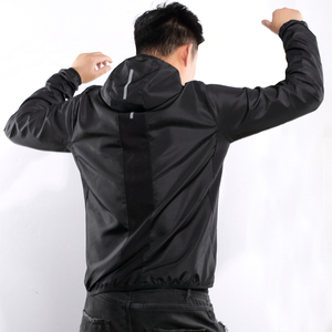 Spring Men Women Lightweight Windproof Stand Collar Woven Quick Dry Sport Running Outdoor Hiking <b>Zip</b> Unisex <b>Hooded</b> Soft Shell - Product Image 4