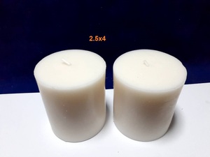 White Eco-Friendly Pillar <b>Candles</b> Aromatherapy Centerpiece Paraffine Palm Wax Slow Burning Custom Size for Home Decor Meditation - Product Image 2