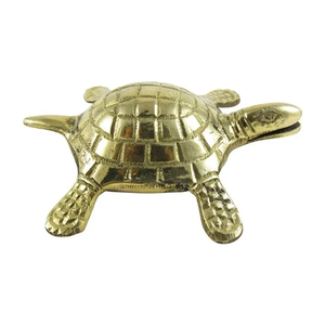 Tortue Vastu en laiton fabriquée en Inde avec le dieu Ganesh en haut, pour la décoration de la maison, avec des sculptures de poissons, au prix d'usine en gros. - Product Image 6