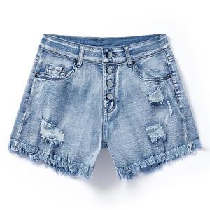 Wholesale Factory Cheap Price Women's Shorts Comfortable Low Waist Women's Denim <b>Jeans</b> Shorts Customized <b>Work</b> for Girls - Product Image 1