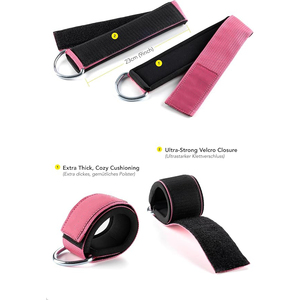 Sangles de cheville en nylon personnalisables pour l'entraînement musculaire en salle de sport, robustes et durables, avec fonction antidérapante et protection des jambes - Product Image 3