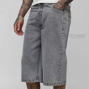 Shorts de mezclilla rectos de verano Y2K personalizados de Spandex/Poliéster con cierre de cremallera, estilo urbano, precio de fábrica para pedidos al por mayor - Product Image 6