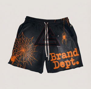 Conjunto de camiseta oversize con hombros caídos y pantalones cortos a juego, estilo urbano para hombre, diseño OEM, ropa transpirable, más vendido. - Product Image 3