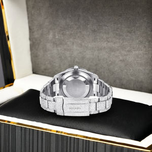 นาฬิกาอะนาล็อก Moissanite หน้าปัดลายดอกไม้รุ่นสีชมพูนาฬิกาอะนาล็อก100% มือดูหรูหราในราคาต่ำ - Product Image 2