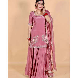 Beau haut-bas et ensemble Dupatta pour femmes pour les fêtes - Product Image 1