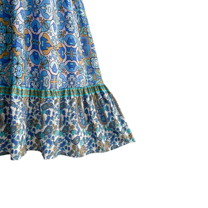 Vestido midi estampado para mujer, vestido de verano de cintura alta a la moda - Product Image 3