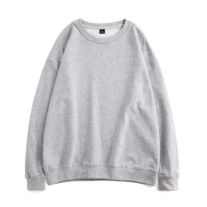 Sweat-shirt tricoté à manches longues et col rond pour homme, coupe ample, couleur unie, style décontracté, coupe classique, violet - Product Image 4