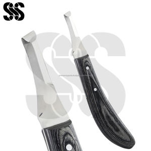 2026 Fournisseur de qualité supérieure, couteau à lame incurvée à manche noir, en acier inoxydable, résistant à la rouille, couleurs personnalisables, réutilisable, qualité supérieure, pour cheval - Product Image 4