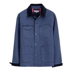 Veste en jean pour homme, style streetwear, coupe standard, boutons en corne, col montant, 100% coton, respirante, veste tendance - Product Image 1