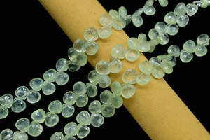 Cuentas de Prehnita Natural Facetadas de Calidad AAA, Forma de Corazón, 8-9 mm, 8 Pulgadas, Briolette para la Fabricación de Joyas - Product Image 3